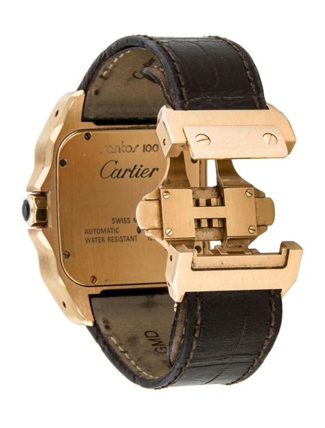 cartier watch strap santos 100|replacement cartier watch straps.